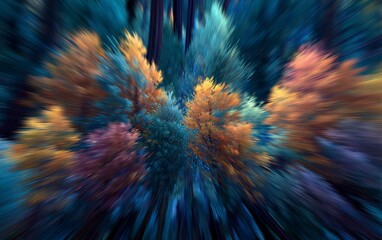 Vibrant Forest Colors Blur Effect