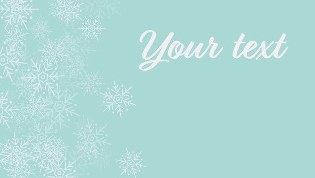 A fabulous vector background for your banners. This festive design features randomly scattered snowflakes on a blue background with ample space for your text. Perfect for seasonal promotions - Powered by Adobe