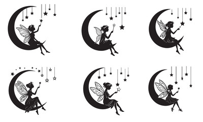 Obraz premium Whimsical Fairy Silhouettes with Magic