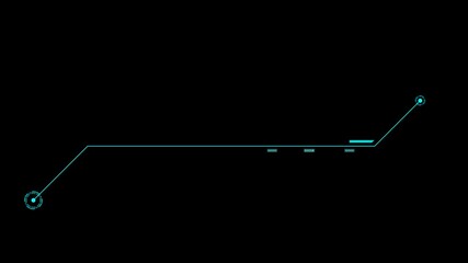 HUD information animation loop . Alpha or transparent background - Powered by Adobe