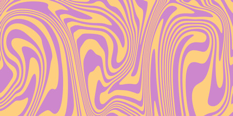 Purple and yellow abstract wavy background, vector illustration