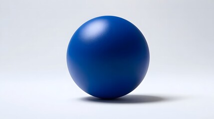 A single vibrant blue egg casting a shadow on a white background