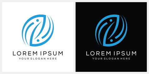 simple fish logo design inspiration