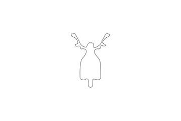 Scooter Outline Top View with Handlebars for Navigation Apps - Isolated 64x64 Vector Icon