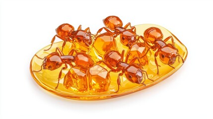 Colorful gummy candies shaped like ants, perfect for a fun treat or novelty gift.