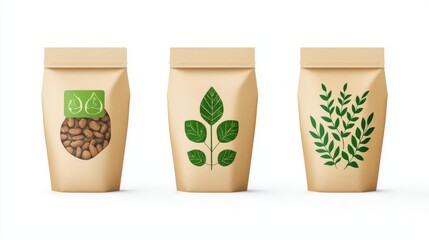 Eco-friendly packaging featuring various natural ingredients, ideal for health-conscious consumers.