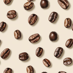 Seamless Coffee Pattern. Minimalist Coffee Pattern for Packaging and Branding