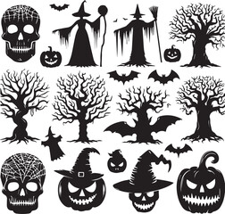 Halloween Silhouettes Icons