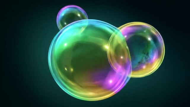 Colorful soap bubbles