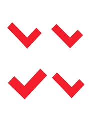 Four red checkmarks arranged in a square