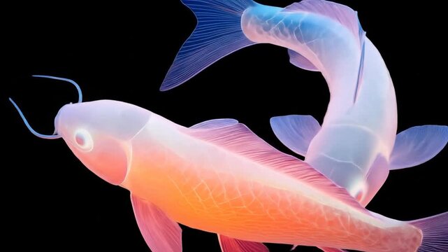 Two fish abstract design