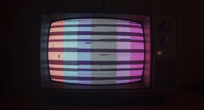 Retro Television Static Noise.