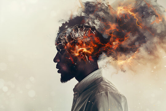 A person with an exploding brain.