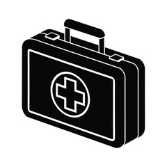 Zoo Keeper element isolated first aid kit on white background