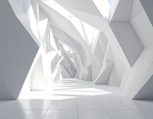 Modern, geometric interior