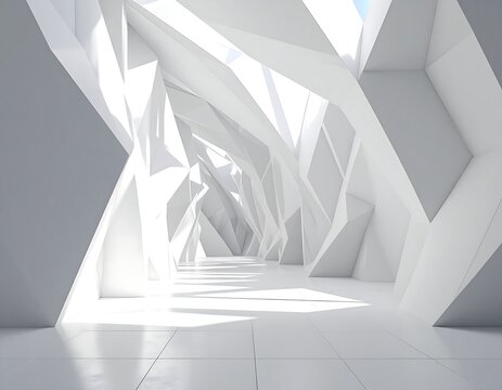 Modern, geometric interior