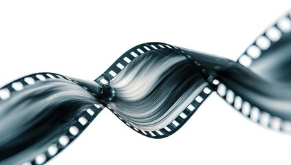 Abstract film strip, swirling design