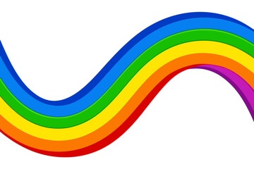 A vibrant rainbow wave isolated on a, symbolizing hope and diversity
