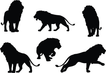 Tiger silhouette illustration, wild animal vector, black tiger artwork, jungle predator design, roaring tiger drawing, wildlife cat figure, hunting tiger graphic