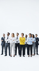 Obraz premium Diverse Business Team Posing Confidently