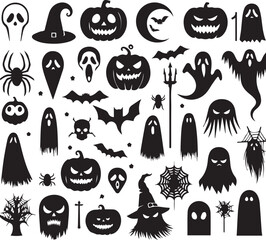 Halloween Silhouettes Icons