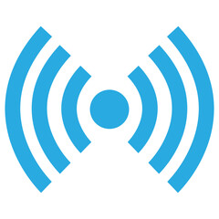 Wifi Signal Icon, Wireless Network Symbol, Blue, Flat Design vector collection, beautiful and stylish. vector illustration eps 10