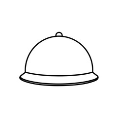 Outline drawing of a cloche on transparent background