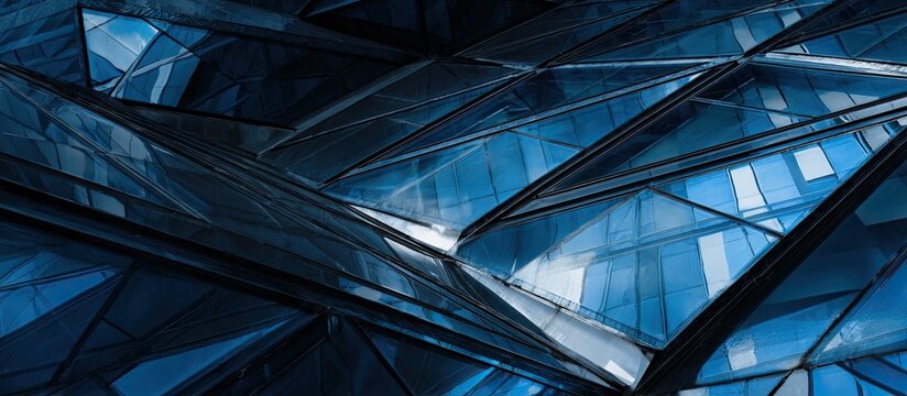 Geometric facade of a modern building