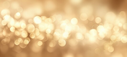 Obraz premium The Golden Bokeh Lights Creating a Warm Festive Abstract Background for Celebrations