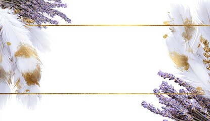 Lavender and feather frame
