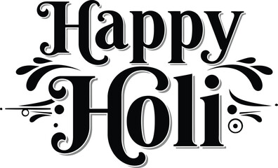 Happy Holi Festival Vector  design .
