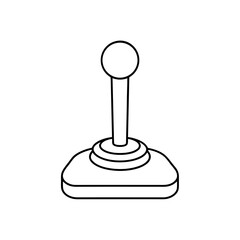 Outline of a classic joystick on transparent background