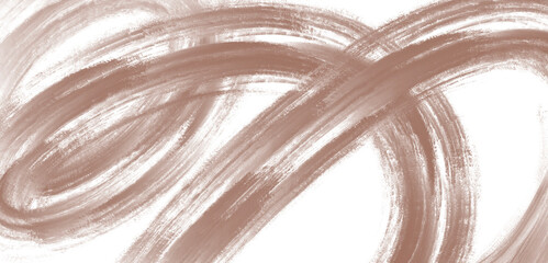 Abstract background with brown brush strokes drawn by hand on transparent background