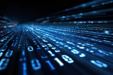 Abstract digital stream of binary code