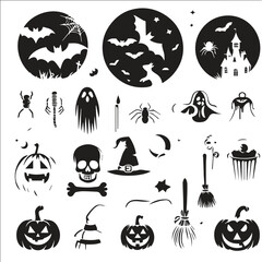 Halloween Silhouettes Icons