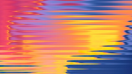 Abstract Pink Yellow and Blue Ripples on a Fluid Surface Background image photo