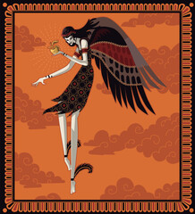 eris greek goddess of discord with golden apple