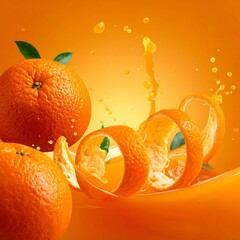Fresh orange juice splash