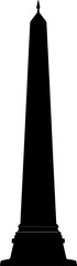 Obelisk silhouette vector illustration