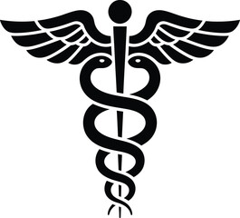 Healthcare rod of asclepius vector