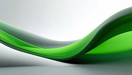 "Abstract layered curves in green, gray, and white flowing across a minimalist background—evoking fluidity, depth, and modern elegance in a dynamic visual composition."
