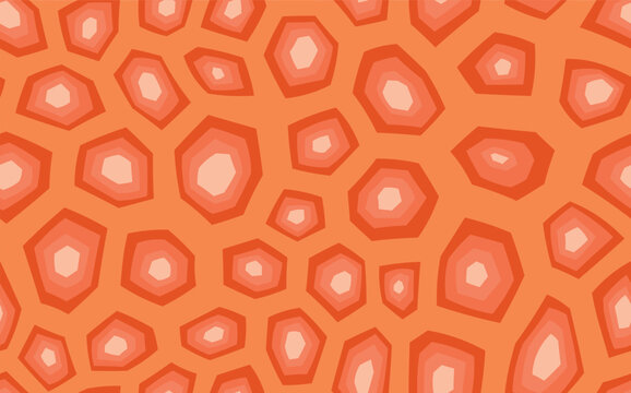 Abstract modern turtle shell seamless pattern. Animals trendy background. Orange decorative vector illustration for print, fabric, textile. Modern ornament of stylized skin.