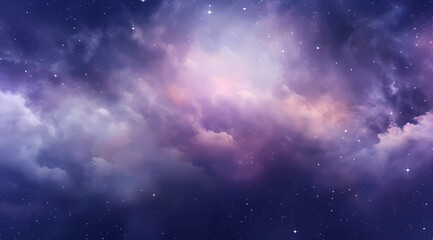 Beautiful purple space with cloud motion frame