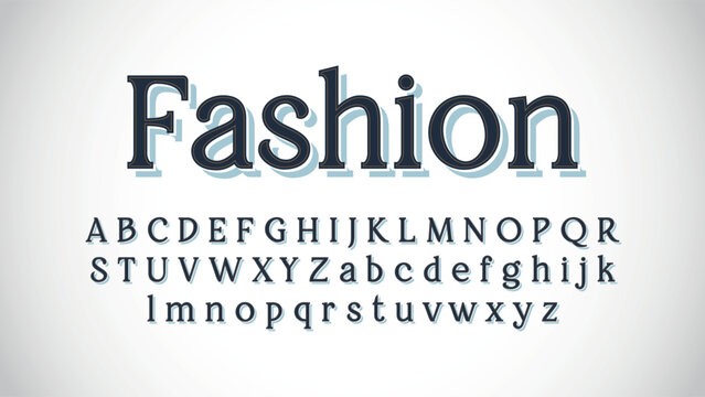 thin serif elegant isolated 3d typography