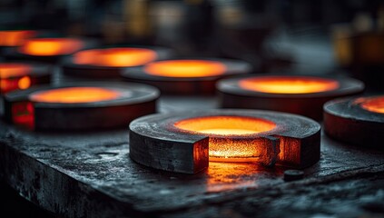 Molten metal rings in industrial molds