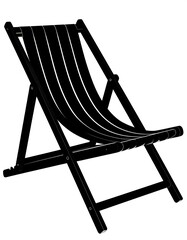 Black striped beach chair