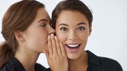 Close-up of two adult women sharing an intimate moment of conversation. Trust, communication, friendship, and strong connection.