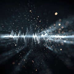 Abstract sound wave graphic