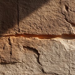 Textured stone wall in warm earth tones