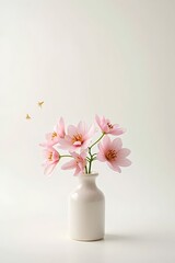pink flower in vase